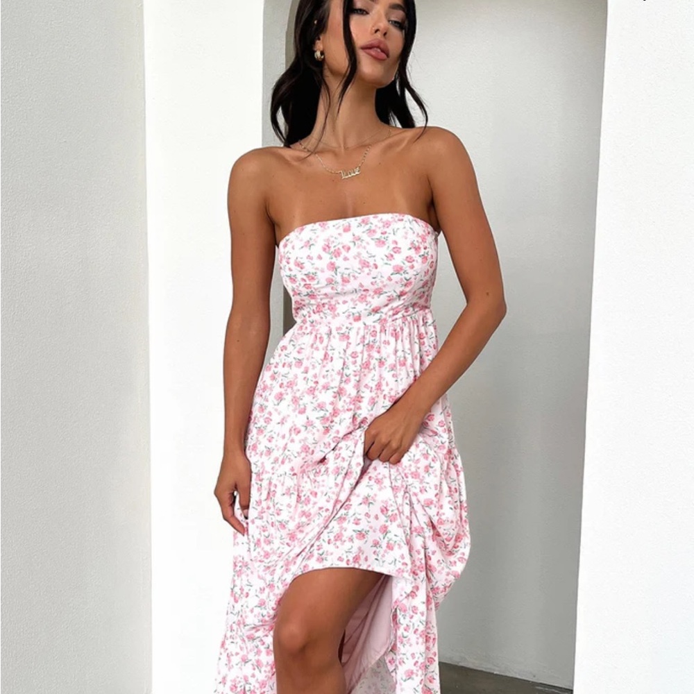 HAILEY MAXI DRESS - PINK FLORAL